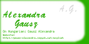 alexandra gausz business card